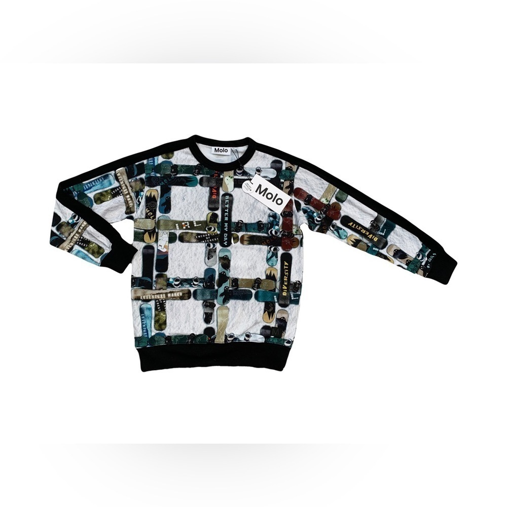 Molo NWT Size 8 Snowboard Check Reno Long Sleeve
